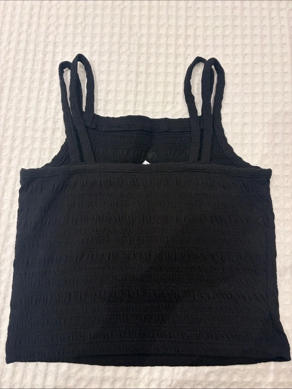 Old Navy Girls 3-Pack Smocked Tank Tops - Aqua, Black, White